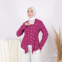 KI Kebaya Kutubaru Jumputan Jogya Rayon Magenta