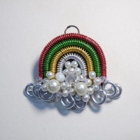 Rainbow Wire Brooch   Bros - Merah Hijau Kuning