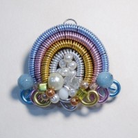 Rainbow Wire Brooch   Bros - Biru Pink Kuning