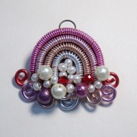 Rainbow Wire Brooch   Bros - Pink