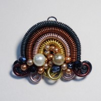 Rainbow Wire Brooch   Bros - Coklat Hitam